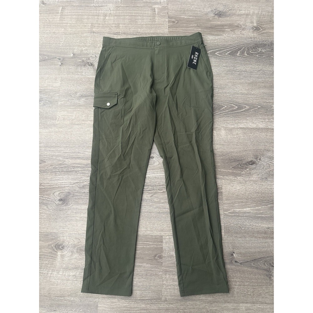 Rhône Boathouse Cargo Slim Straight Fit Pants Men's Large Lichen Green
